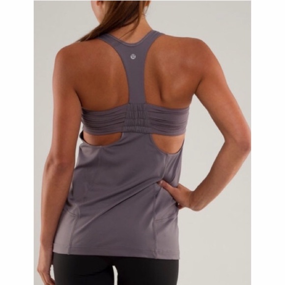 lululemon athletica Tops - Lululemon / Gray Racerback Turbo Tank S / 4